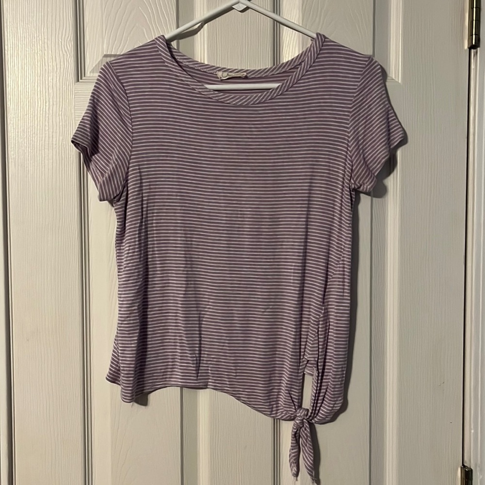 Purple Striped Shirt